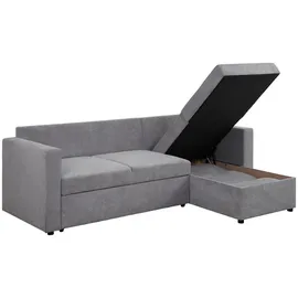 SUN GARDEN Carryhome Ecksofa Grau, 3-Sitzer, Füllung: Polyester, Schaumstoffflocken, Ottomane rechts, seitenverkehrt montierbar, L-Form, 230x155 cm, - Braun