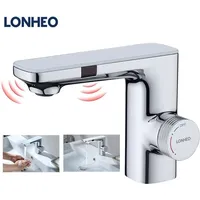 Lonheo - Sensor Wasserhahn Bad Waschtisharmatur mit Infrarot-Elektronik, Automatische Waschbeckenarmatur Bad Armatur für Handwaschbecken