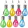 casativo-lighting Solar LED Lampe in Glühbirnen Form 8er Set Ø 7,5 x H 15 cm bunt