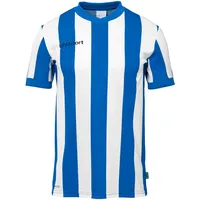 Uhlsport Retro Stripe Kurzarm T-Shirt, Azurblau/Weiß, 164