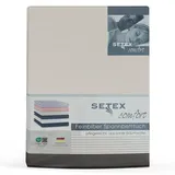 Setex Spannbettlaken Feinbiber 180 x 200 cm beige