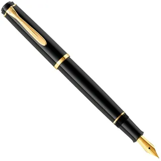 Pelikan Classic 200, Schwarz, Feder F (fein), hochwertiger Patronenfüller im Geschenk-Etui, 820653