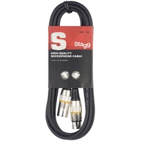 Stagg SMC3 YW Mikrofon-Kabel (3m, XLR-Buchse-auf-XLR-Stecker) gelb
