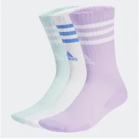 adidas 3-Streifen Cushioned Crew Socken 3er Pack Lila/Weiß/Mint 43-45