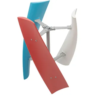 Vertikaler Windgenerator 12V 400W Elektromagnetismus Vertikale Windturbinengenerator, IP67 dreifarbige Blätter Klingen Vertikale Achse Dreiphasige Windmühle mit Laderegler