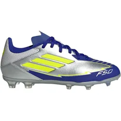 adidas F50 League Messi FG Fußballschuhe Kinder IH0924 - silver met./solar yellow/lucid blue 35