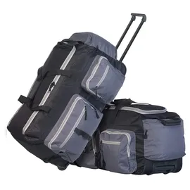 Xcase 2er-Set faltbare XL-Reisetaschen mit Trolley-Funktion & Teleskop-Griff