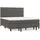 vidaXL Boxspringbett mit Matratze Dunkelgrau 180x200 cm Samt - Grau