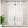 Woltu Gardinen transparent Blumen Stickerei mit Kräuselband Leinen Optik(2 Stücke) Grau 140x225 cm,