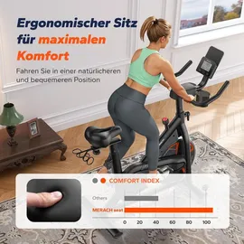 Merach Heimtrainer Fahrrad schwarz
