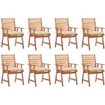 vidaXL Gartenstuhl 50 x 25 x 92 cm creme 8 St.
