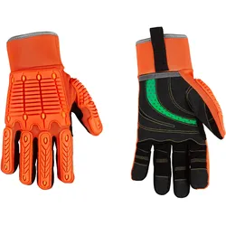 Gettix Handschuhe Hundeführer, orange-schwarz, 12