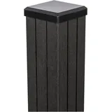 GROJA Fertigzaun Pfosten zum Einbetonieren inkl. Kappe Anthrazit 7 x 7 x 150 cm