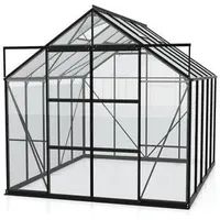 Vitavia Gewächshaus Phönix 8300 ESG/HKP, inkl. Fundament, ca. B257/H254/T324 cm, Schwarz