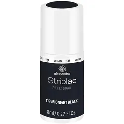 Alessandro Striplac Vegan Nagellack 8 ml 119 - MIDNIGHT BLACK