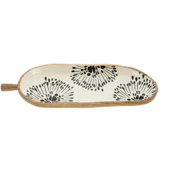 Platte feuille Nala 50 cm - Weiß Holz Amadeus 17x50 cm
