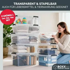boxxivo Aufbewahrungsbox 29 x 26,5 x 39 cm 2-tlg. grau