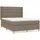 vidaXL Boxspringbett mit Matratze Taupe 140x190 cm Stoff1468228