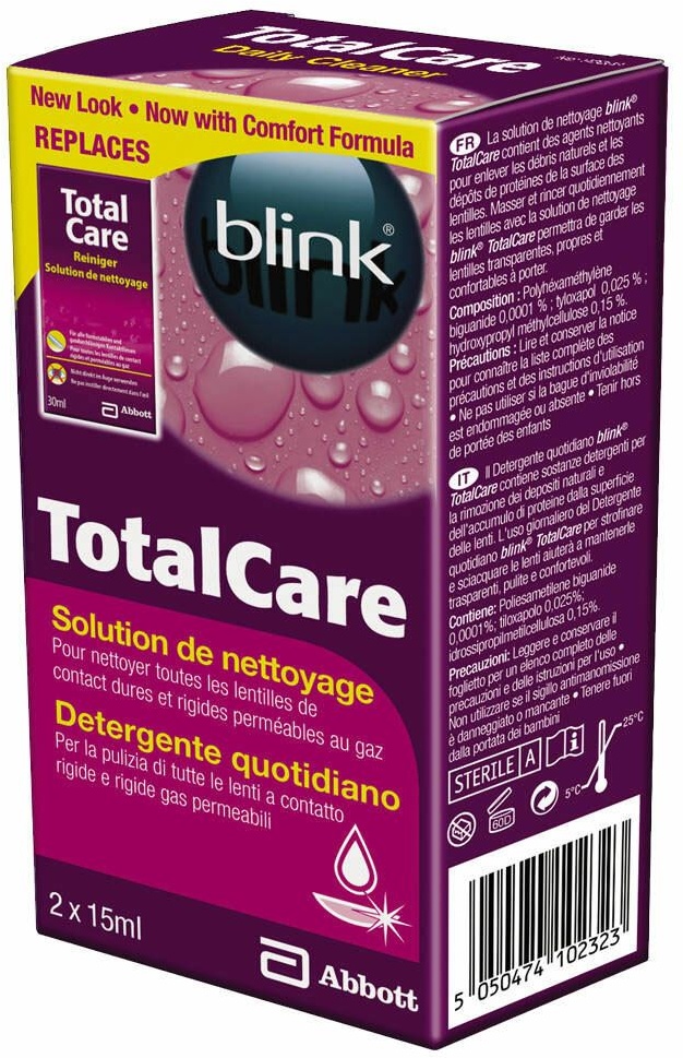 Blink® TotalCare Solution de nettoyage 2x15 ml solution de conservation et de nettoyage