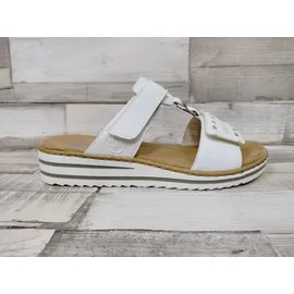 Rieker Pantoletten in Weiß/Gold - Hellgrau,Weiß - 40