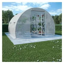 vidaXL Gewächshaus 3 x 3 x 2 m weiß