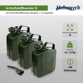 Trutzholm Benzinkanister 3x Olivgrün 5 l