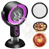 MOPUEA Absauganlage Tragbare Mini Dunstabzugshaube mit Akku USB Rauchabsaugung, (Tragbare Mini Dunstabzugshaube für Küche Camping und Grillen, Mini Dunstabzugshaube mit Akku Ölfilter und USB Aufladung), Mini Dunstabzugshaube mit Akku Ölfilter und USB Aufladung schwarz