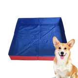 Whrcy Hundepool Klein | PVC Faltbarer Hundepool Faltbare Hundebadbadewanne Quadratischer Form Für Welpen Und Katzen | Hinterhof Garten Terrasse Outdoor Erfrischung Sommer Wasserspiel,50 X 50 X 10 cm