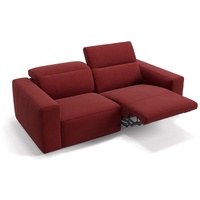 Sofanella 2-Sitzer Stoff Lenola, Relaxsofa, Designsofa, Designer Couch, Italienisches Sofa, 2er Sofa rot