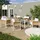 Okwish Gartenlounge-Set 7-tlg. Braun