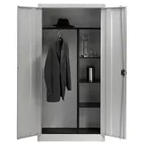 mauser Stahlschrank 790049A0 lichtgrau 3 Fachböden 95,0 x 50,0 x 195,0 cm, aufgebaut, 1 St.
