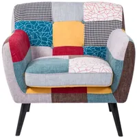 Better Home Skandinavischer Sessel Stoffbezug Patchwork - ca. 85