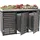 Mendler Mülltonnenbox HWC-K14 124 x 200 x 84 cm anthrazit