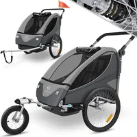Kesser KESSER® Kinderanhänger Fahrradanhänger 360° Drehbar mit Federung 2in1