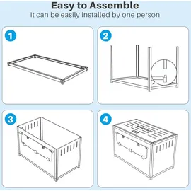 luxuskollektion Kleintierkäfig 31,4 x 17,6 x 20 in Metall