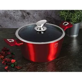 Berlinger Haus BH/1256N Metallic Line Burgundy Kasserolle in Rot mit Deckel Topf Durchmesser 20 cm