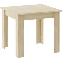 home collective Esszimmertisch Küchentisch, Platte aus Sonoma-Eiche, Holztisch Esstisch, 80 x 80 x 75 cm, 18 mm Dicke, Küche Wohnzimmer Sonoma-Eiche