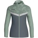 Damen Kapuzenjacke Iconic Anthra light/mintgrün soft Grey 34