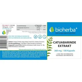 Bioherba Catuabarinde Kapseln 360 mg 60 St.