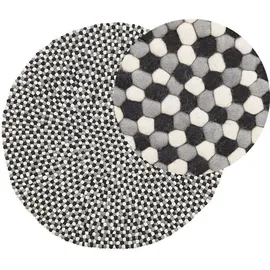 Beliani Filzkugelteppich-Penek, 140/140 cm,