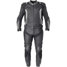 Gms GR-1 Lederkombi 2tlg. - Schwarz/Grau/Weiß - 98