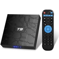 T9 Android TV Box Android 9.0 4GB RAM 32GB ROM RK3318 Quad Core Support 2.4G 5GHz WiFi Bluetooth 4.0 4K 3D HDMI DLNA Smart TV Box