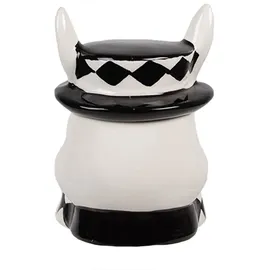 Clayre&Eef Clayre & Eef Vorratsglas Kaninchen 11 cm Weiß Schwarz Keramik - Weiß