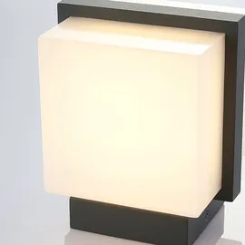 LINDBY Außenwandleuchte Aluminium 14,0 cm spritzwassergeschützt schwarz