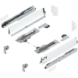 Blum TANDEMBOX antaro Schubkasten M mit TIP-ON BLUMOTION, Seidenweiß, Befestigungsart: Inserta