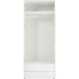 SchlafKONTOR Kleiderschrank SINJA - Weiß hochglanz - 84 x 208 cm