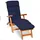 Beautissu Deckchairauflage 200 x 50 x 8 cm blau 1 St.