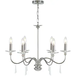 Finsbury Park Kronleuchter nickel poliert Elstead Lighting FP6-POL-NICKEL