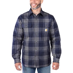 Carhartt Jacke Flannel Sherpa-Lined Shirt Jacket 105939 - navy - L