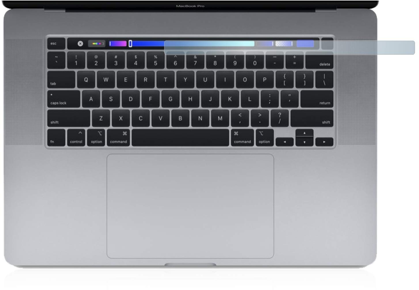 BROTECT Panzerglasfolie für Apple MacBook Pro 16" 2019 (NUR Touch Bar) Schutzglas Schutzfolie [Extrem Kratzfest 9H, Anti-Fingerprint